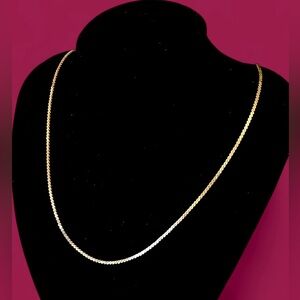Vtg 14K Italian Gold Flat S Chain